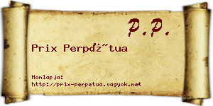 Prix Perpétua névjegykártya